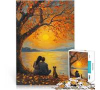 Puzzle da 1000 pezzi per adolescenti Coppia che guarda il tramonto Gara di velocità delle mani perché è ideale come regalo per tutta la famiglia 38x26cm