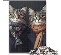 Puzzle da 1000 pezzi per adolescenti, coppia di gatti, gioco di giocattoli, ogni pezzo è unico - gioco divertente e stimolante per tutta la famiglia, adatto a bambini dai 14 anni dimensioni 26x38cm