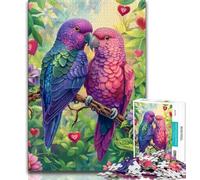 Puzzle da 1000 pezzi per adolescenti, coppia di pappagalli, giocattoli, giochi educativi, antistress, decorazioni per la casa uniche e regali, 38x26cm