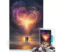 Puzzle da 1000 pezzi per adolescenti, coppia innamorata, paesaggio, giocattolo decorativo da parete, regalo di compleanno, per rafforzare l'amore tra le coppie 38x52cm