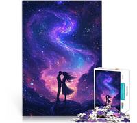 Puzzle da 1000 pezzi per adolescenti Coppia innamorata sotto il cielo stellato Gioco a quiz Adatto per la decorazione del desktop 75x50cm