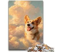 Puzzle da 1000 pezzi per adolescenti Corgi nella nuvola Giocattoli educativi per l'apprendimento Attività divertenti a casa, regalo di compleanno, regali di viaggio 50x75cm