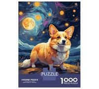 Puzzle Da 1000 Pezzi Per Adolescenti Corgi Starry Night Puzzle Per Adulti Gioco Pratico Vacanza A Casa Passa Il Tempo Aiuta Ad Allenare Il Cervello 52x38cm/1000pcs