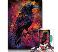 Puzzle da 1000 pezzi per adolescenti Corvo, aiuta il cervello ad allenarsi Giocattoli avvincenti per coltivare la pazienza Decorazione perfetta 38x26cm