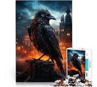 Puzzle da 1000 pezzi per adolescenti corvo di fiamme Difficile da completare ma divertente e umoristico Migliorare l'amore tra le coppie 52x38cm