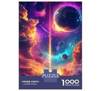 Puzzle Da 1000 Pezzi Per Adolescenti Cosmic Beam Neon Space Planets Clouds Nature Puzzle Per Adulti Giochi Rilassanti Analisi E Logica Regali Unici Per Compleanni 70x50cm/1000pcs