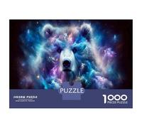 Puzzle Da 1000 Pezzi Per Adolescenti Cosmic Bear Wall Art Print Puzzle Per Adulti Giocattolo Decorazione Da Parete Analisi E Logica Aiutano L'esercizio Del Cervello 52x38cm/1000pcs