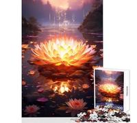 Puzzle da 1000 pezzi per adolescenti Cosmic Black Lotus Bloom Giocattoli antistress Regalo di compleanno Giochi divertenti Collezione di artisti Belle arti Dimensioni 38x26cm