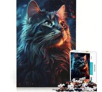 Puzzle da 1000 pezzi per adolescenti "Cosmic Cat Dreams", gioco impossibile, sfida difficile, regalo per amici e familiari 38x26cm