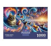 Puzzle Da 1000 Pezzi Per Adolescenti Cosmic Cat Dreamscape-1 Puzzle Per Adolescenti Gioco Rompicapo Regali Per Donne Attività Divertenti A Casa 52x38cm/1000pcs
