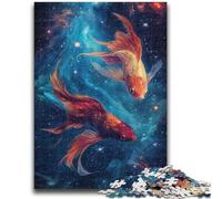 Puzzle da 1000 pezzi per adolescenti Cosmic Koi, decorazione artistica da parete e idea regalo di compleanno per amici, ufficio a casa 50X75CM