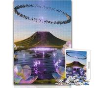 Puzzle da 1000 pezzi per adolescenti Cosmic Lotus Oasis Perfect Calm Relaxing Hobby Consistent Clean Cut Play Toy Dimensioni 38x26cm