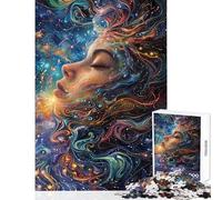 Puzzle da 1000 pezzi per adolescenti Cosmos Girl Bellezza Naturale Gioco Rompicapo Difficile Giocattolo da Parete Aiuta ad Allenare la Mente (50x75cm)