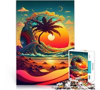 Puzzle da 1000 pezzi per adolescenti Costa psichedelica Difficile da completare ma divertente e umoristico gioco di sfida unico 52x38cm
