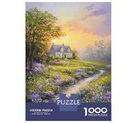 Puzzle Da 1000 Pezzi Per Adolescenti Cottage by The Creek Puzzle Per Adulti Gioco Rompicapo Analisi E Logica Aiuta Ad Allenare Il Cervello 70x50cm/1000pcs