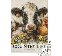 Puzzle Da 1000 Pezzi Per Adolescenti Country Life Farm Animals Puzzle Per Adolescenti Giocattoli Antistress Regalo Di Compleanno, Natale 52x38cm/1000pcs