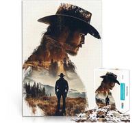 Puzzle da 1000 pezzi per adolescenti Cowboy nella natura selvaggia Gara di velocità delle mani perché è ideale come regalo per tutta la famiglia 70x100cm