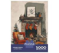 Puzzle Da 1000 Pezzi Per Adolescenti Cozy Fireplace Christmas Scene Puzzle Per Adulti Giochi Rilassanti Taglio Di Precisione Regali Unici Per Compleanni E Occasioni Speciali 38x26cm/1000pcs