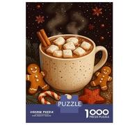 Puzzle Da 1000 Pezzi Per Adolescenti Cozy Hot Chocolate Scene Dreams Puzzle Per Adulti Gioco Pratico Vacanza A Casa Passa Il Tempo Aiuta Ad Allenare Il Cervello 52x38cm/1000pcs