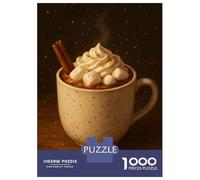 Puzzle Da 1000 Pezzi Per Adolescenti Cozy Hot Chocolate with Marshmallows Puzzle Per Adulti Giochi Rilassanti Che Migliorano La Memoria Regali Unici Per Compleanno E Natale 52x38cm/1000pcs
