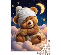 Puzzle Da 1000 Pezzi Per Adolescenti Cozy Teddy Bear Night Sky Puzzle Per Adulti Giochi Rilassanti Decorazione Per La Casa Regali Di Compleanno E Unici 52x38cm/1000pcs