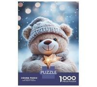 Puzzle Da 1000 Pezzi Per Adolescenti Cozy Teddy Bear with Star Light Puzzle Per Adulti Gioco Pratico Migliora La Memoria Regalo Di Compleanno, Regali, 52x38cm/1000pcs