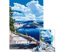 Puzzle da 1000 pezzi per adolescenti Crater Lake National Park difficile e stimolante decorazione per la casa gioco rompicapo adatto a persone dai 14 anni in su (38x52cm)