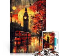 Puzzle da 1000 pezzi per adolescenti Crepuscolo gotico per il giocattolo di sfida del gioco educativo con poster abbinato e foglio di quiz 38x26cm