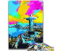 Puzzle da 1000 pezzi per adolescenti Cristo Redentore, antistress, sfida difficile, ogni pezzo è unico - gioco divertente e stimolante per tutta la famiglia, 38x26cm