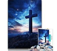 Puzzle da 1000 pezzi per adolescenti, croce stellata, sfida di intelligenza cerebrale, giocattoli avvincenti, regalo di compleanno, regali, arte murale (75x50cm)