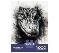 Puzzle Da 1000 Pezzi Per Adolescenti Crocodile King Watercolor Puzzle Per Adulti Giochi Divertenti Decorazione Murale Riduzione Dello Stress Regali 70x50cm/1000pcs