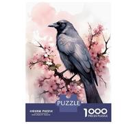 Puzzle Da 1000 Pezzi Per Adolescenti Crow Cherry Blossom Puzzle Per Adulti Gioco Rompicapo Antistress Per Compleanno, Natale 52x38cm/1000pcs
