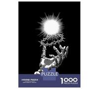 Puzzle Da 1000 Pezzi Per Adolescenti Crown of Thorns And Skeleton Hand Puzzle Per Adulti Giocattoli Antistress Regalo Di Compleanno Regali Di Natale Per Compleanno 52x38cm/1000pcs