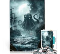 Puzzle da 1000 pezzi per adolescenti Cthulhu in ascesa Difficile da completare ma divertente e umoristico Regali di compleanno 38x26cm