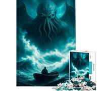 Puzzle da 1000 pezzi per adolescenti Cthulhu Rising gioco antistress ideale per le vacanze a casa per passare il tempo regalo di Natale o di compleanno (38x52cm)