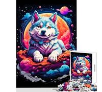 Puzzle da 1000 pezzi per adolescenti cuccioli di husky siberiano giocattoli fai da te regali per donne e uomini gioco pratico per migliorare l'amore tra coppie dimensioni 50x75cm