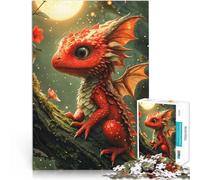 Puzzle da 1000 pezzi per adolescenti Cucciolo di drago Antistress Vacanza in patria Uccidere il tempo Lista dei desideri con Babbo Natale 38x26cm