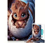 Puzzle da 1000 pezzi per adolescenti,cucciolo di drago,Pasqua,gioco di logica,regalo,tempo libero,Natale,arte (50x75cm)