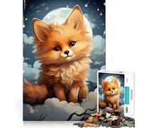 Puzzle da 1000 pezzi per adolescenti,cucciolo di volpe rossa,incastro perfetto,gioco di logica,regalo,momento di relax,Natale,svago,arte (38x26cm)
