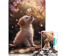 Puzzle da 1000 pezzi per adolescenti cucciolo e farfalla puzzle per adulti attività divertenti per la casa giocattoli per i giorni di pioggia regali di compleanno 75x50cm