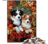 Puzzle da 1000 pezzi per adolescenti, cucciolo tra le foglie cadute, giocattolo elefante, gioco intellettuale, regalo di compleanno, regali, arte murale per età 14+ (dimensioni 26x38cm)