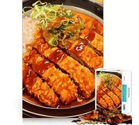 Puzzle da 1000 pezzi per adolescenti,curry giapponese Tonkatsu con riso,taglio perfetto,logica divertente,giocattolo divertente,gioco tranquillo,divertimento per il compleanno (38x26cm)