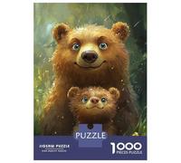 Puzzle Da 1000 Pezzi Per Adolescenti Cute Bear Cubs in Forest Puzzle Per Adulti Gioco Rompicapo Difficile Divertente Attività A Casa 52x38cm/1000pcs