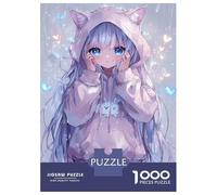 Puzzle Da 1000 Pezzi Per Adolescenti Cute Cat Hoodie Anime Puzzle Giochi Rilassanti Analisi E Logica Riduzione Dello Stress Regali 70x50cm/1000pcs