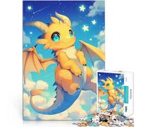 Puzzle da 1000 pezzi per adolescenti Cute Dragon in the Sky Staycation: Zeit totschlagen einzigartiges Herausforderungsspiel52x38cm