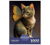 Puzzle Da 1000 Pezzi Per Adolescenti Cute Fantasy Butterfly Cat Puzzle Per Adolescenti Giocattoli Antistress Regalo Di Compleanno, Natale 70x50cm/1000pcs