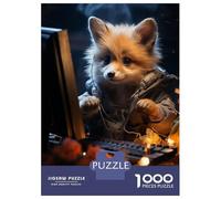 Puzzle Da 1000 Pezzi Per Adolescenti Cute Fox Gaming Puzzle Giochi Rilassanti Regali Per Donne Regali Di Natale E Compleanno 70x50cm/1000pcs