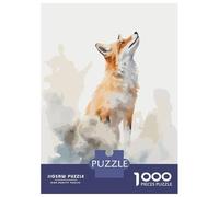 Puzzle Da 1000 Pezzi Per Adolescenti Cute Fox Watercolor Art Puzzle Per Adulti Giochi Rilassanti Decorazione Per La Casa Gioco Stimolante Regali 38x26cm/1000pcs