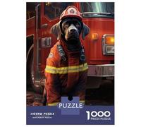 Puzzle Da 1000 Pezzi Per Adolescenti Cute Funny Dog Firefighter Puzzle Gioco Per Famiglie Regali Per Donne Divertimento A Casa Attività, 70x50cm/1000pcs