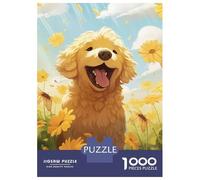 Puzzle Da 1000 Pezzi Per Adolescenti Cute Happy Goldendoodle Puzzle Per Adulti Gioco Pratico Sfida Difficile Sfida Educativa 38x26cm/1000pcs